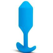 Утяжелённая вибропробка b-Vibe Vibrating Snug Plug 3 средняя голубая