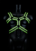 Стильная портупея Body Harness с неоновым эффектом - размер S-M