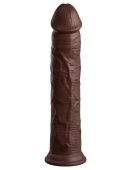 Коричневый фаллоимитатор-реалистик 11  Silicone Dual Density Cock - 29,5 см.