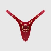 Красный пояс для фиксации насадок Strap-On-Me Leatherette Harness Fabulous