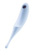 Двухсторонний вакуумный вибростимулятор Satisfyer Twirling Pro голубой