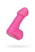 Розовая свеча в форме пениса - 47 гр.