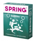 Презервативы Spring Bubbles с пупырышками - 3 шт