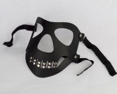Черная маска  Череп  с пряжками