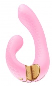 Вибратор с клиторальным стимулятором Shunga MIYO нежно-розовый - 18,5 см