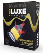 Презерватив Luxe maxima Аризонский Бульдог с усиками и шариками  - 1 шт
