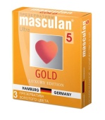 Презервативы Masculan Ultra 5 Gold с ароматом ванили - 3 шт