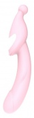 Розовый вибромассажер 2-WAY PLEASER - 21 см.