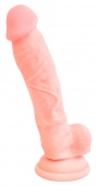 Гибкий силиконовый фаллоимитатор Medical Silicone Dildo - 18 см