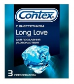 Презервативы с продлевающей смазкой Contex Long Love - 3 шт.