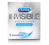 Ультратонкие презервативы Durex Invisible 3 шт