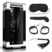 БДСМ-набор Deluxe Bondage Kit: маска, вибратор, наручники, плётка