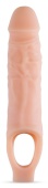 Телесный реалистичный фаллоудлинитель 9 Inch Silicone Cock Sheath Penis Extender - 22,86 см.