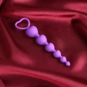 Фиолетовые анальные бусы - 19 см.