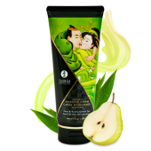 Съедобный массажный крем Shunga Необычные поцелуи Груша и Зелёный чай - 200 мл
