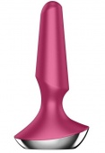 Анальная вибропробка Satisfyer Plug Ilicious 2 с приложением малиновая