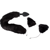Анальная пробка с хвостом и ушки кошки Pet Play Plug and Ears Анальная пробка с хвостом и ушки кошки Pet Play Plug and Ears
