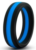Черно-синее эрекционное кольцо Silicone Go Pro Cock Ring