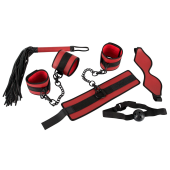 Красно-черный набор для игр и фиксации Bondage Set  Красно-черный набор для игр и фиксации Bondage Set