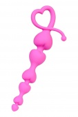Розовая анальная цепочка Eromantica - 18,5 см.