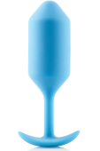 Утяжеленная средняя анальная пробка для ношения b-Vibe Snug Plug 3 голубая