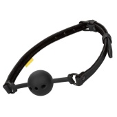 Черный силиконовый кляп-шар Breathable Ball Gag