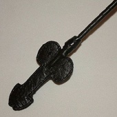 Длинный витой стек с наконечником в форме фаллоса - 85 см.
