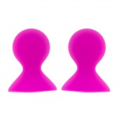 Ярко-розовые помпы для сосков LIT-UP NIPPLE SUCKERS LARGE PINK