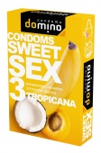 Оральные презервативы Domino Sweet Sex Тропические фрукты - 3 шт
