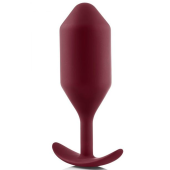 Утяжелённая анальная пробка для ношения b-Vibe Snug Plug 5 большая бордовая Утяжелённая анальная пробка для ношения b-Vibe Snug Plug 5 большая бордовая