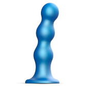 Рельефный фаллоимитатор Strap-On-Me Dildo Plug Balls размер S 12,5 см голубой