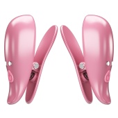 Розовые вибромассажеры для сосков с пультом ДУ Cayley