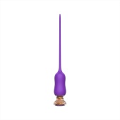 Фиолетовый тонкий стимулятор Nipple Vibrator - 23 см.