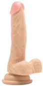 Телесный фаллоимитатор Realistic Cock With Scrotum 7 Inch - 18 см.