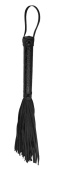 Чёрная многохвостая кожаная плетка Passionate Flogger - 39 см.
