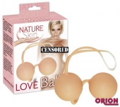 Вагинальные шарики Nature Skin Colours Love Balls телесные