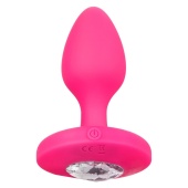 Анальная вибропробка с кристаллом Cheeky Gems Vibrating Probe Medium розовая