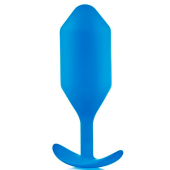Утяжелённая анальная пробка для ношения b-Vibe Snug Plug 5 большая синяя