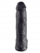 Фаллоимитатор на присоске с мошонкой King Cock with Balls 30 см чёрный