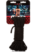 Черная шелковистая веревка для бондажа BDSM Rope 10 м