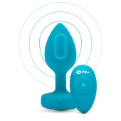 Маленькая вибропробка b-Vibe Vibrating Jewel Plug с кристаллом и пультом бирюзовая- 10 см Маленькая вибропробка b-Vibe Vibrating Jewel Plug с кристаллом и пультом бирюзовая- 10 см