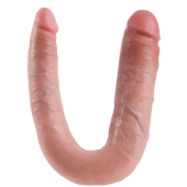 Двухсторонний фаллоимитатор King Cock U-Shaped Double большой телесный Двухсторонний фаллоимитатор King Cock U-Shaped Double большой телесный