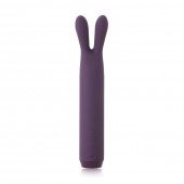 Фиолетовый вибратор с ушками Rabbit Bullet Vibrator - 8,9 см.