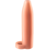 Насадка увеличитель с кольцом на мошонку Pipedream Real Feel Enhancer телесная - 14 см Насадка увеличитель с кольцом на мошонку Pipedream Real Feel Enhancer телесная - 14 см