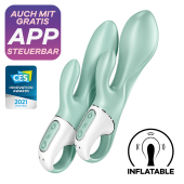 Расширяющийся вибратор-кролик Satisfyer Air Pump Bunny 5 с приложением