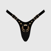 Черный пояс для фиксации насадок Strap-On-Me Leatherette Harness Fabulous