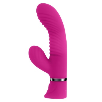 Розовый вибростимулятор-кролик Next Wave - 16,3 см.