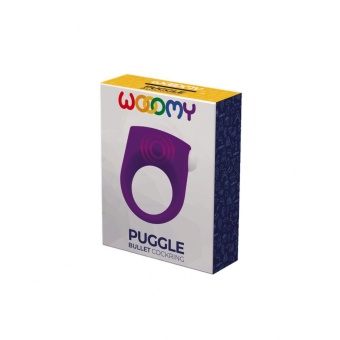 Фиолетовое эрекционное кольцо Puggle Vibrating Ring with Bullet