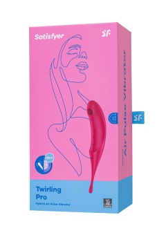 Двухсторонний вакуумный вибростимулятор Satisfyer Twirling Pro малиновый