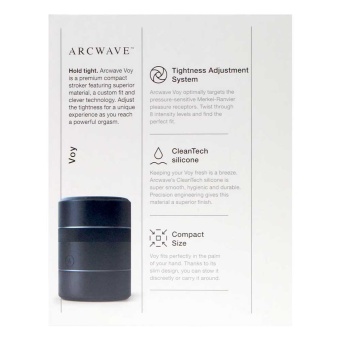 Компактный мастурбатор Arcwave с регулировкой обхвата Voy Fit System Cup